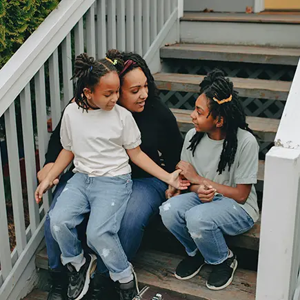 Mother with Two Daughters